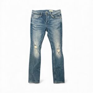 AllSaint Men's Blue Distressed Jeans 32